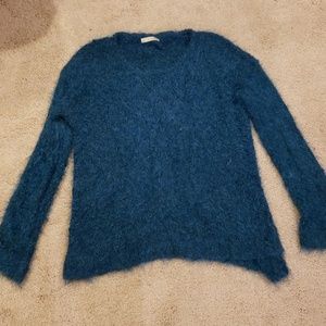 Dark Cerulean Textured Sweater